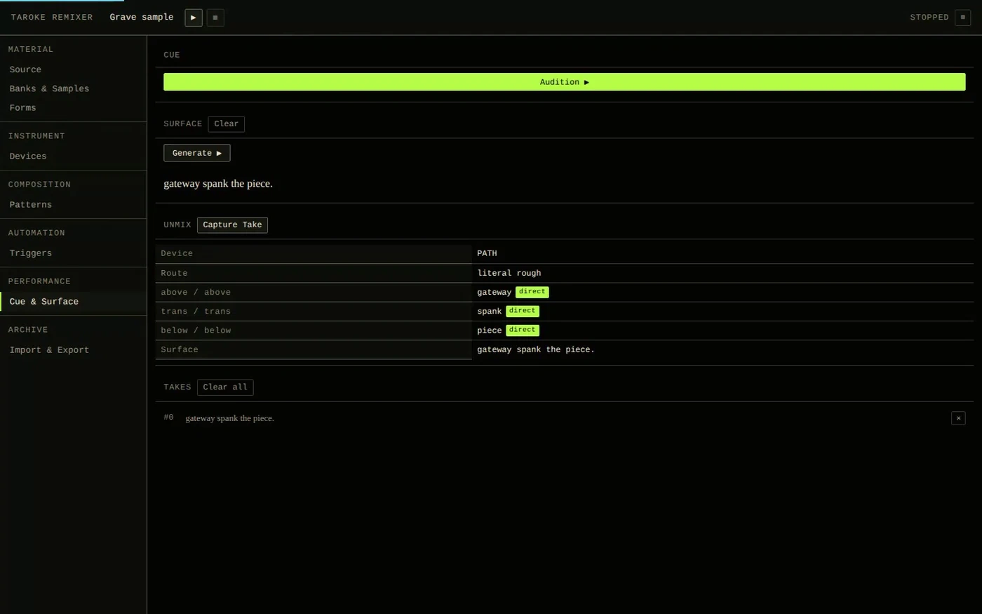 TAROKE REMIXER: Runtime