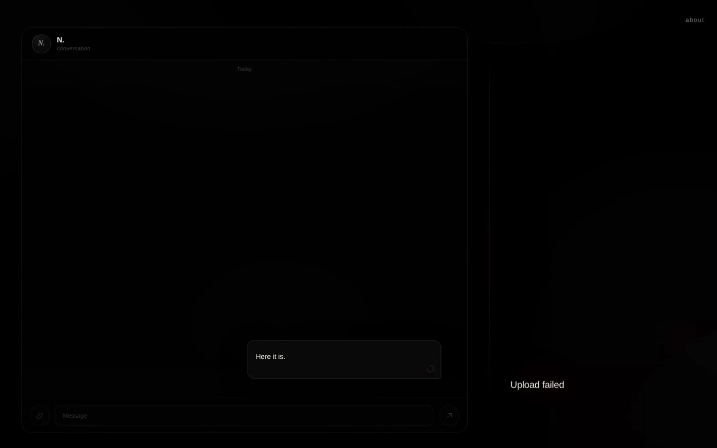 UNHAPPY Scenario: Upload failed